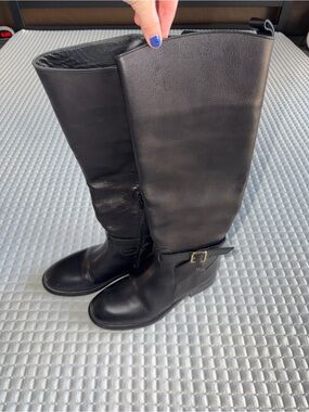 Ted Baker London Forrah Black Leather Knee-High Boots
